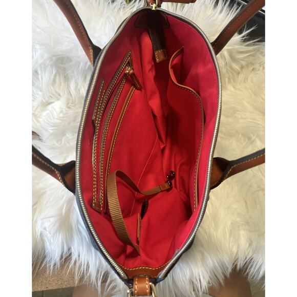 NEW $338 Dooney & Bourke Madeline Nylon Satchel Shoulder Strap NAVY - Picture 7 of 8